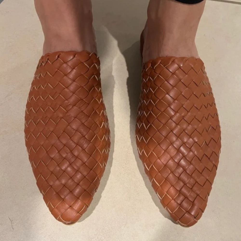 Brand new Bali made flat slides leather, Miuccia studio on Etsy